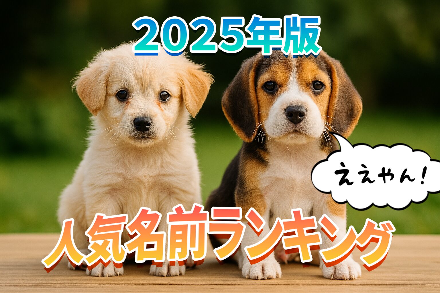 2025年版！犬の名前人気ランキング（男の子・女の子別）トップ10 – わんまが！